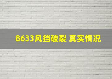 8633风挡破裂 真实情况